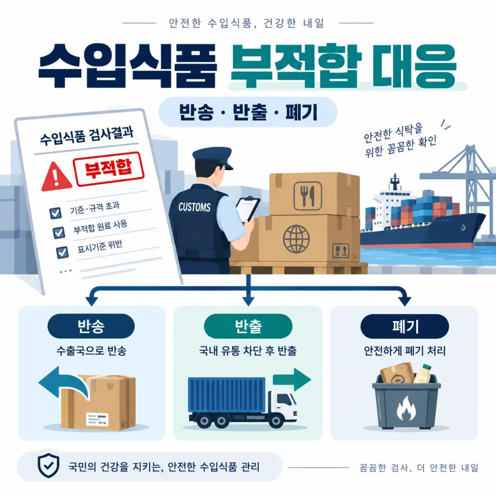 수입식품 부적합 판정 후 반송 반출 폐기 대응 방법