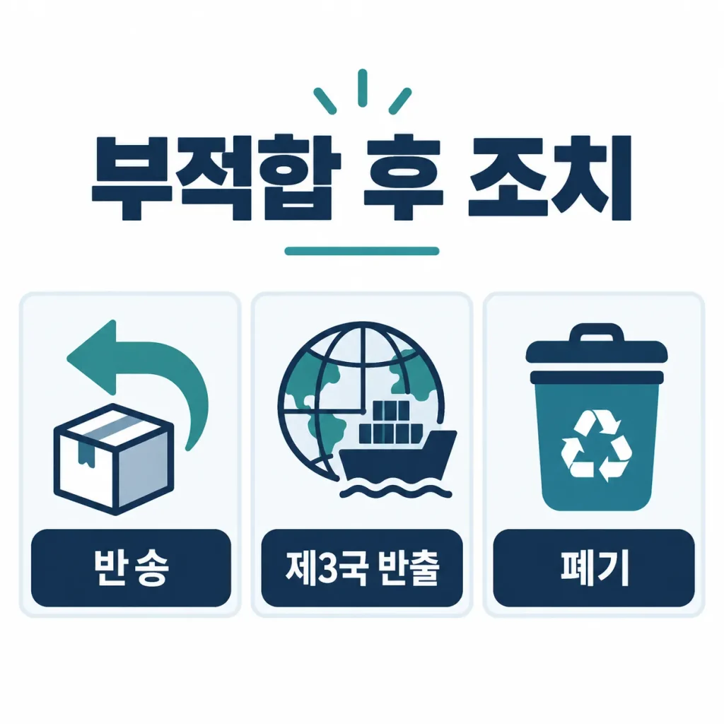 수입식품 부적합 후 반송 제3국 반출 폐기 처리 방법
