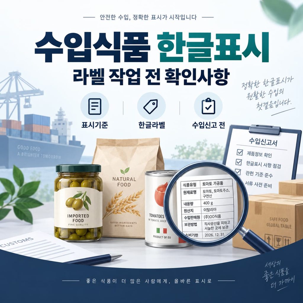 수입식품 한글표시사항 기준과 라벨 작업 전 확인사항