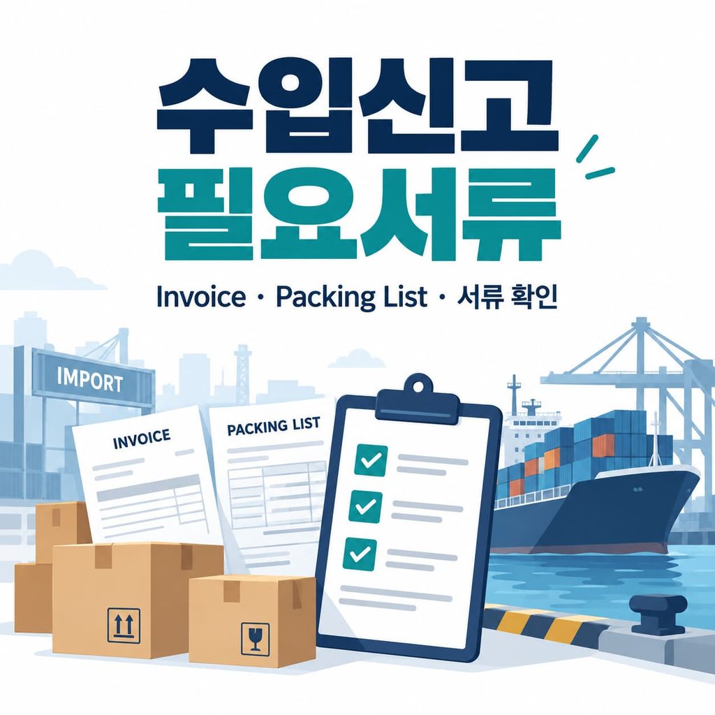 수입신고 필요서류 인보이스 패킹리스트와 선하증권 안내